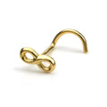 Vis de nez à boucle infinie en or 9 carats
