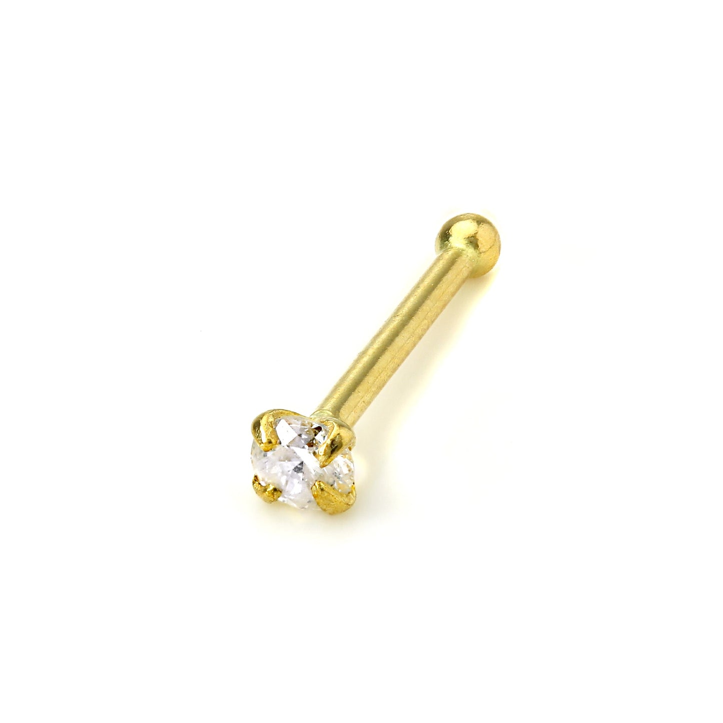 Clou de nez boule en or 9 carats avec diamant de 1,5 mm