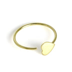 Anneau de nez ouvert en or 9 carats avec cœur plat