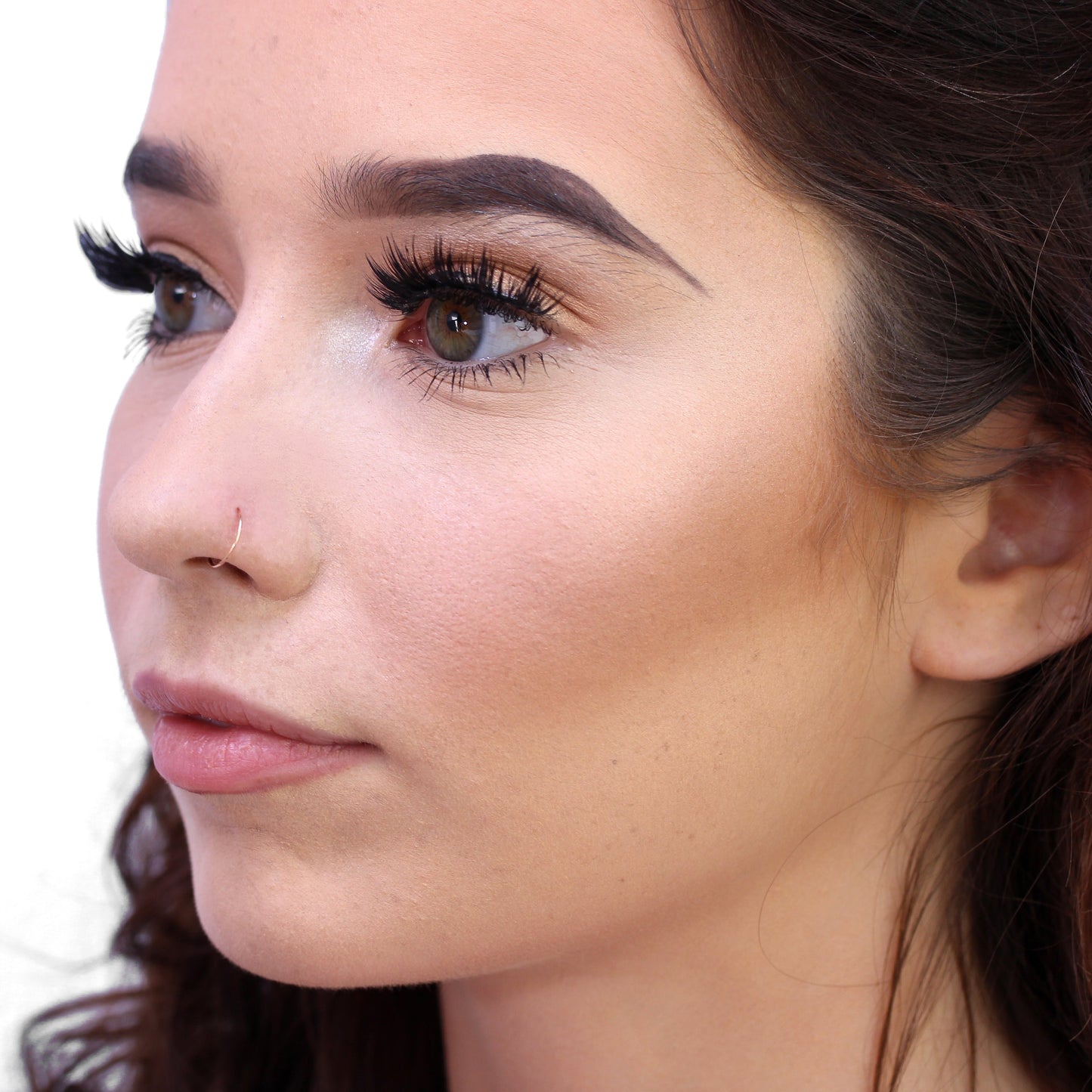 Anneau de nez en or rose 9 carats de 8 mm