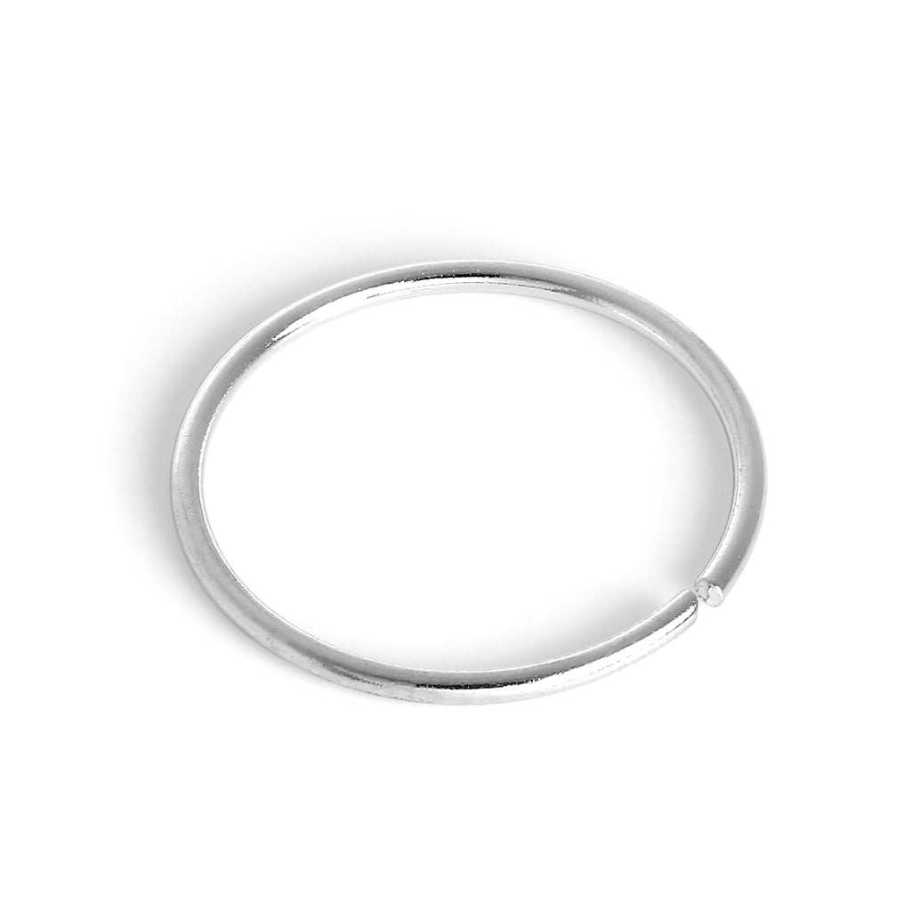 Anneau de nez en or blanc 9 carats de 8 mm