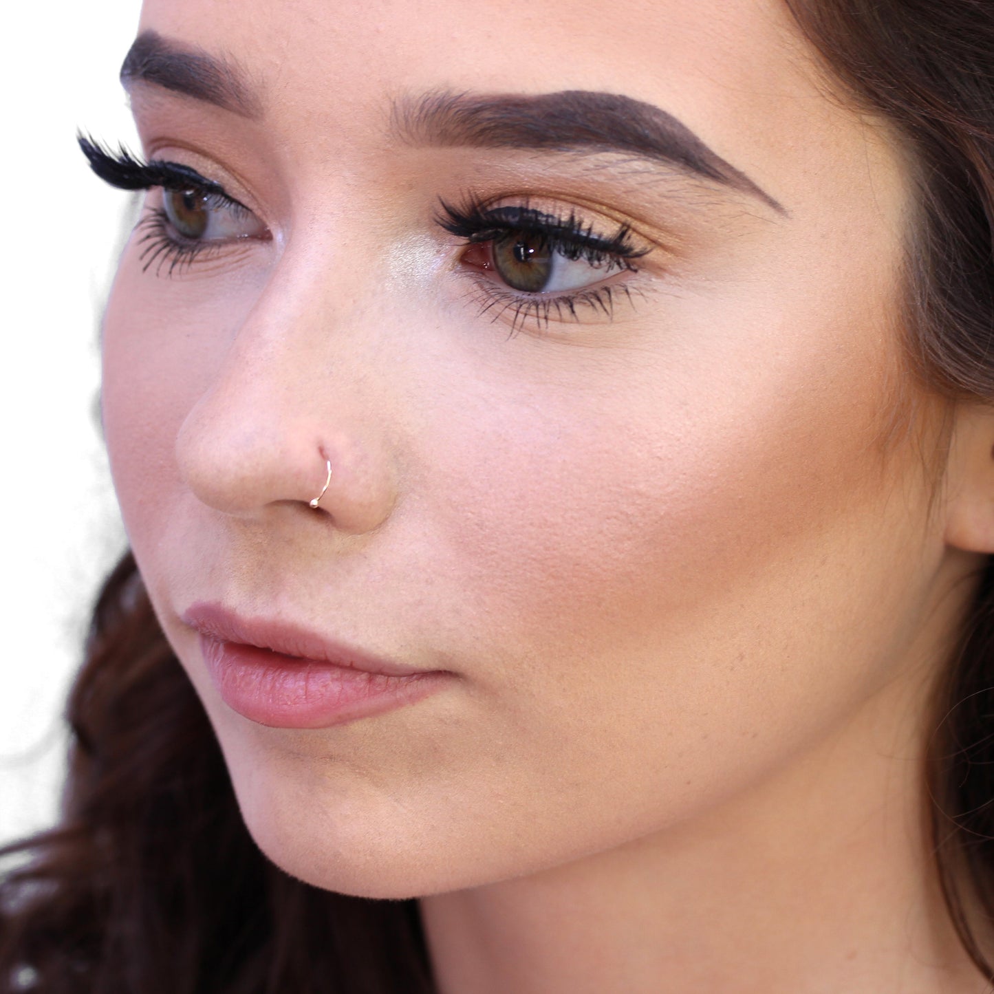 Anneau de nez en or rose 9 carats