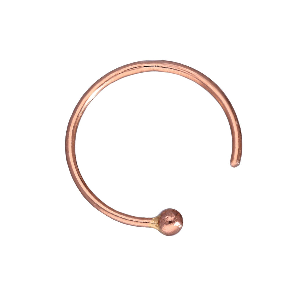 Anneau de nez en or rose 14 carats, calibre 22