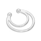 Faux septum en argent sterling avec double fer à cheval