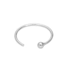 Anneau de nez ouvert en argent sterling 23Ga, boule de 9 mm