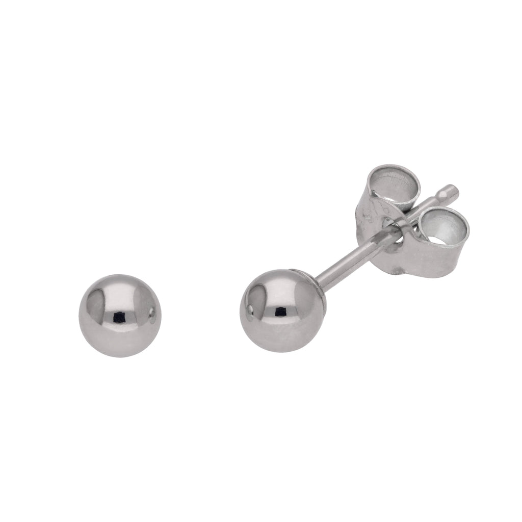 Boucles d'oreilles à tige en or blanc 9 carats