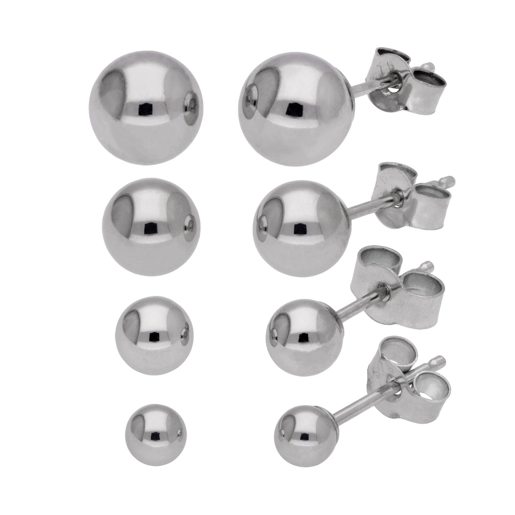 Boucles d'oreilles à tige en or blanc 9 carats
