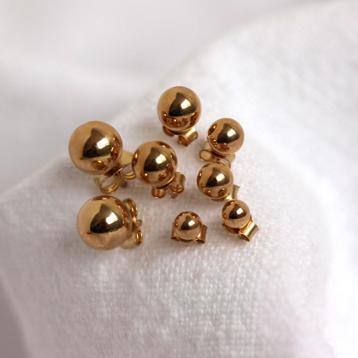 Boucles d'oreilles à tige en or jaune 9 carats