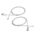 Ensemble de chaînes texturées en argent sterling de 45 cm