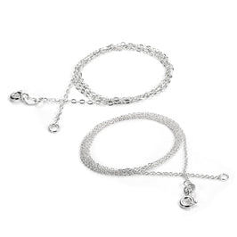 Ensemble de chaînes texturées en argent sterling de 45 cm
