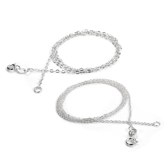 Ensemble de chaînes texturées en argent sterling de 18 pouces