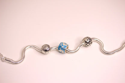 Bracelet serpent en argent sterling de 3 mm - 7,5 pouces