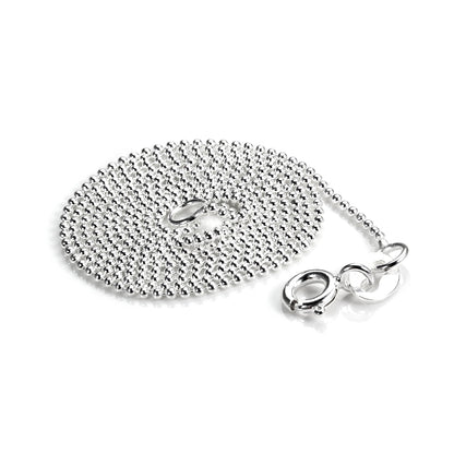Chaîne à billes en argent sterling de 1 mm