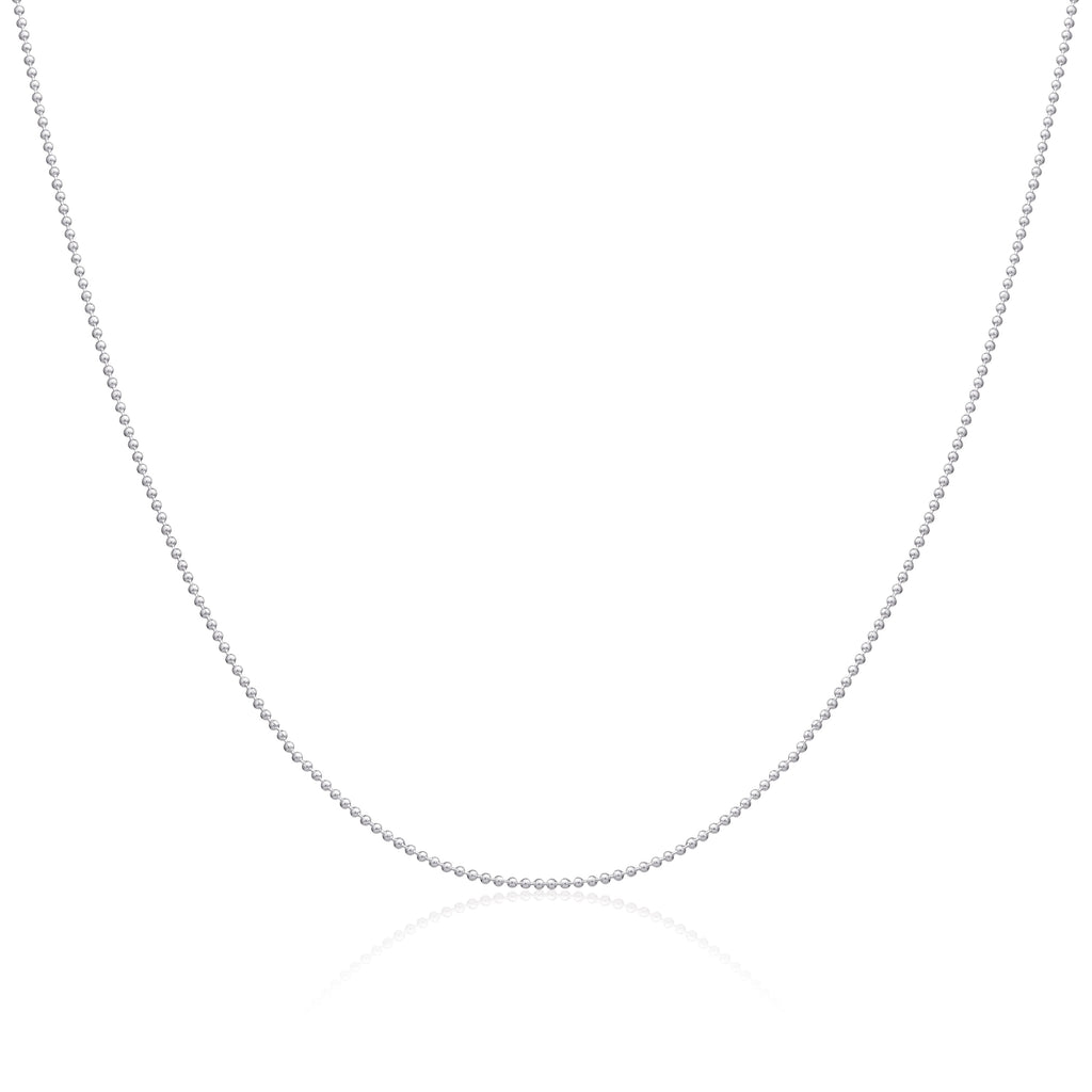 Chaîne à billes en argent sterling de 1 mm