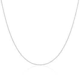 Chaîne à billes en argent sterling de 1 mm