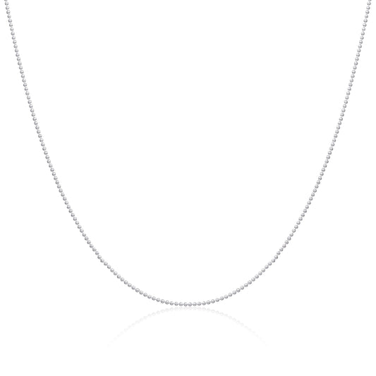 Chaîne à billes en argent sterling de 1 mm