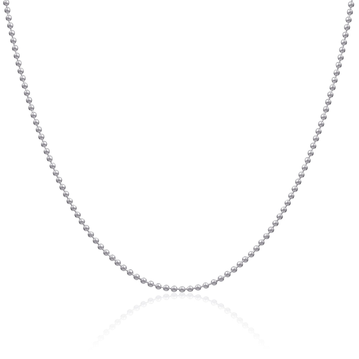 Chaîne à billes en argent sterling de 2 mm