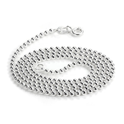 Chaîne à billes en argent sterling de 2 mm