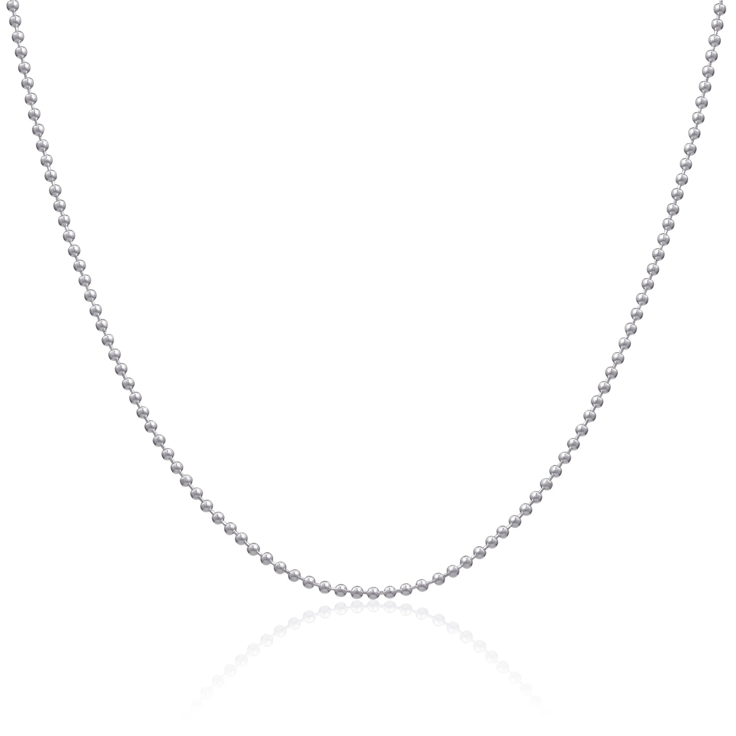 Chaîne à billes en argent sterling de 2 mm