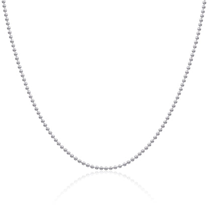 Chaîne à billes en argent sterling de 2 mm