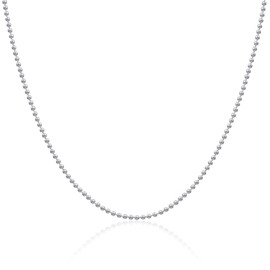 Chaîne à billes en argent sterling de 2 mm