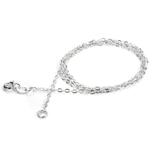 Chaîne plate en argent sterling