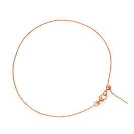 Bracelet réglable en or rose 9 carats de 19 cm