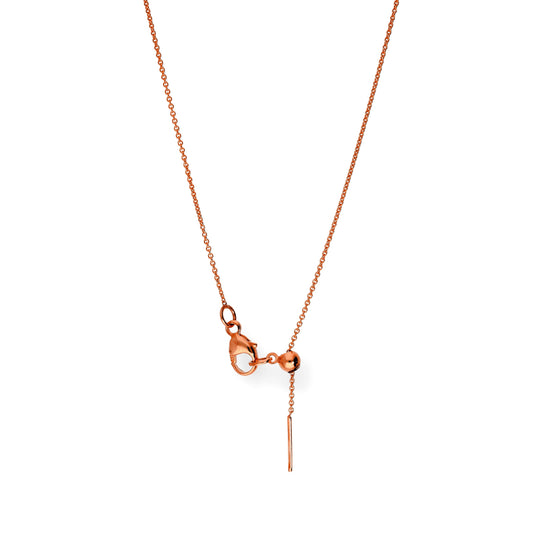 Collier ras du cou réglable en or rose 9 carats de 44 cm
