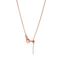 Collier ras du cou réglable en or rose 9 carats de 44 cm