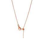 Collier ras du cou réglable en or rose 9 carats de 44 cm