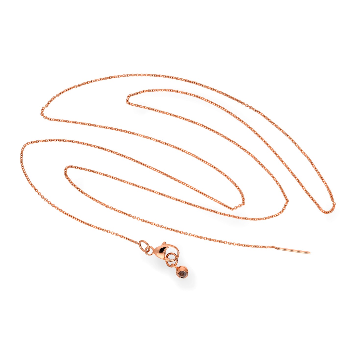 Collier ras du cou réglable en or rose 9 carats de 44 cm