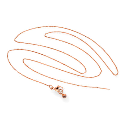 Collier ras du cou réglable en or rose 9 carats de 44 cm
