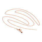 Collier ras du cou réglable en or rose 9 carats de 44 cm