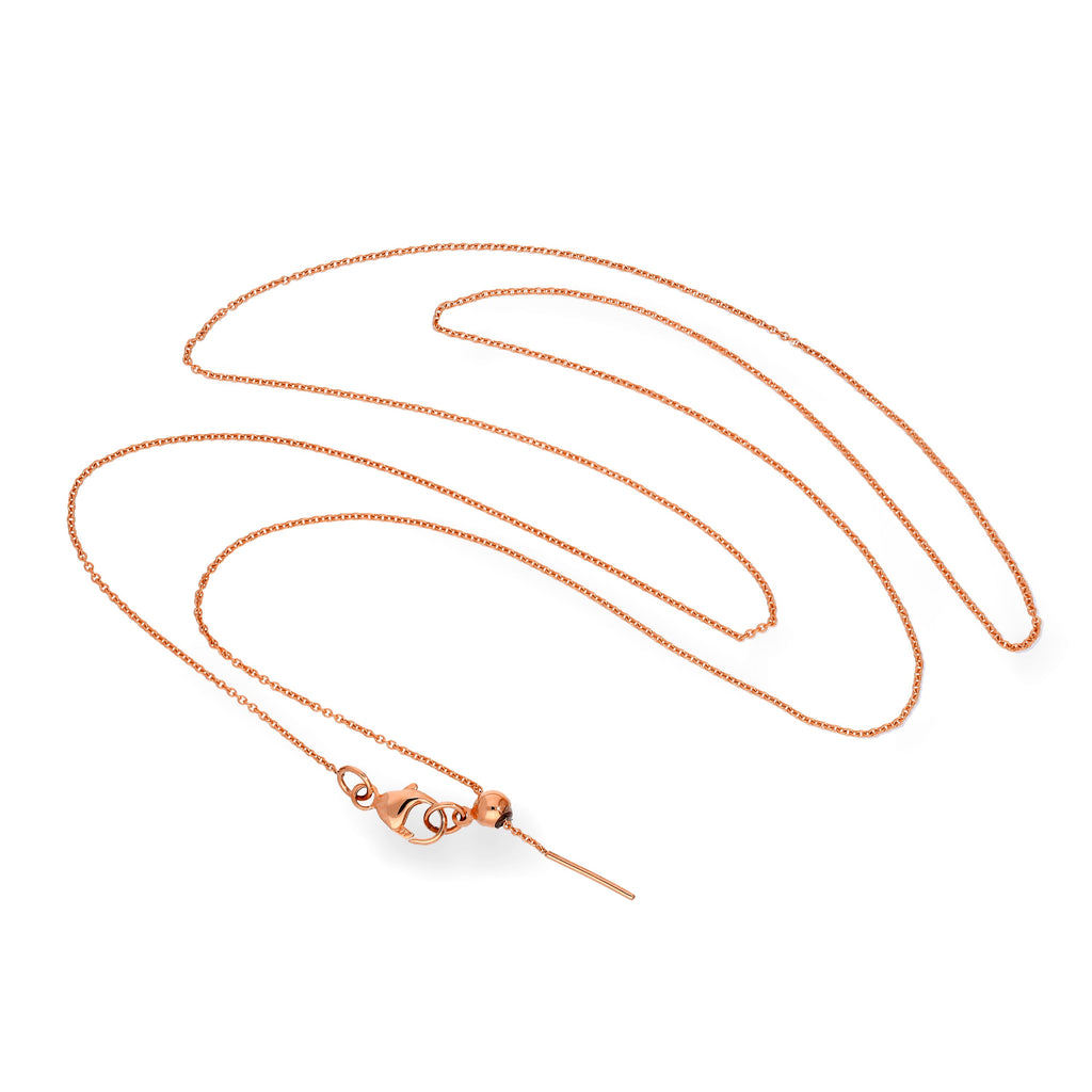 Collier ras du cou réglable en or rose 9 carats de 44 cm