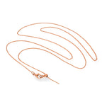 Collier ras du cou réglable en or rose 9 carats de 44 cm