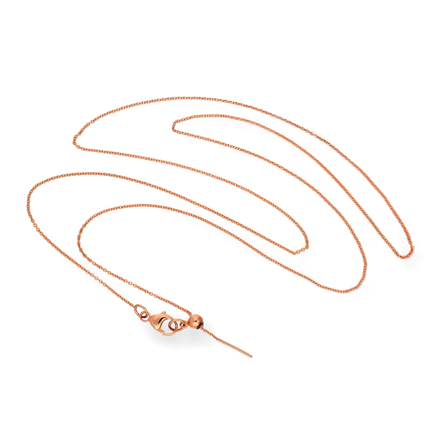 Collier ras du cou réglable en or rose 9 carats de 44 cm
