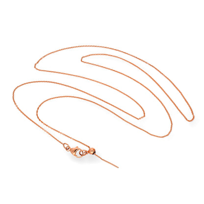 Collier ras du cou réglable en or rose 9 carats de 44 cm