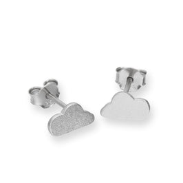 Boucles d'oreilles à tige en argent sterling avec nuage givré
