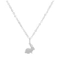 Collier pendentif lapin en argent sterling