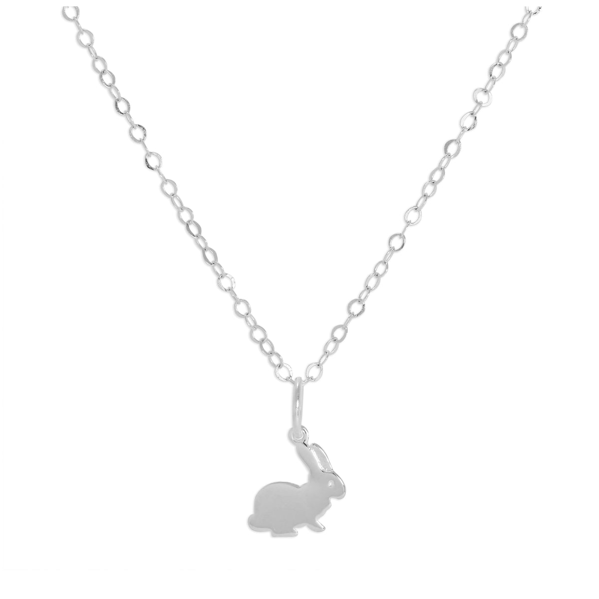 Collier pendentif lapin en argent sterling