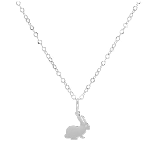 Collier pendentif lapin en argent sterling
