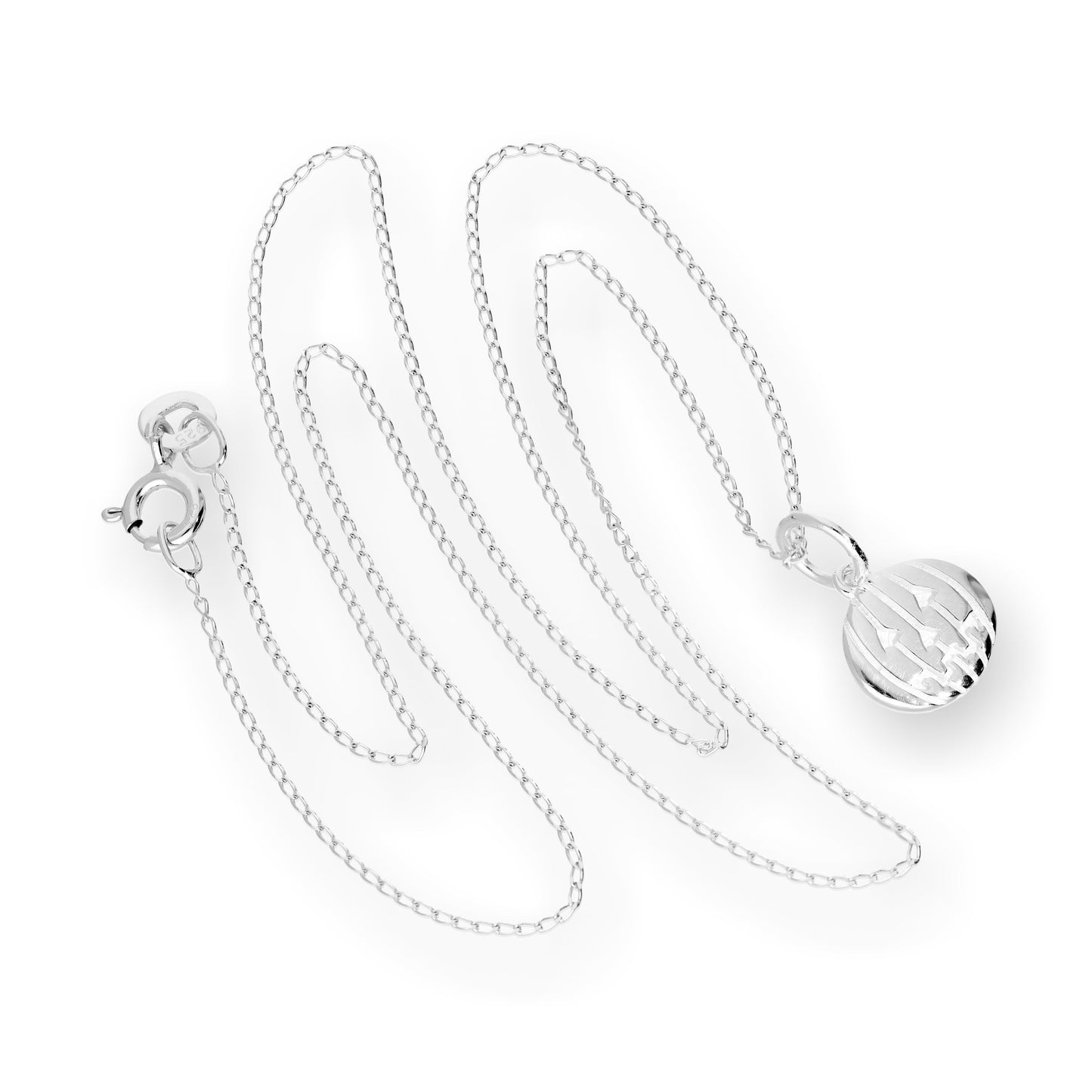Collier pendentif citrouille d'Halloween en argent sterling de 14 à 22 pouces