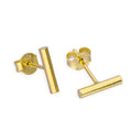 Boucles d'oreilles à tige en argent sterling plaqué or