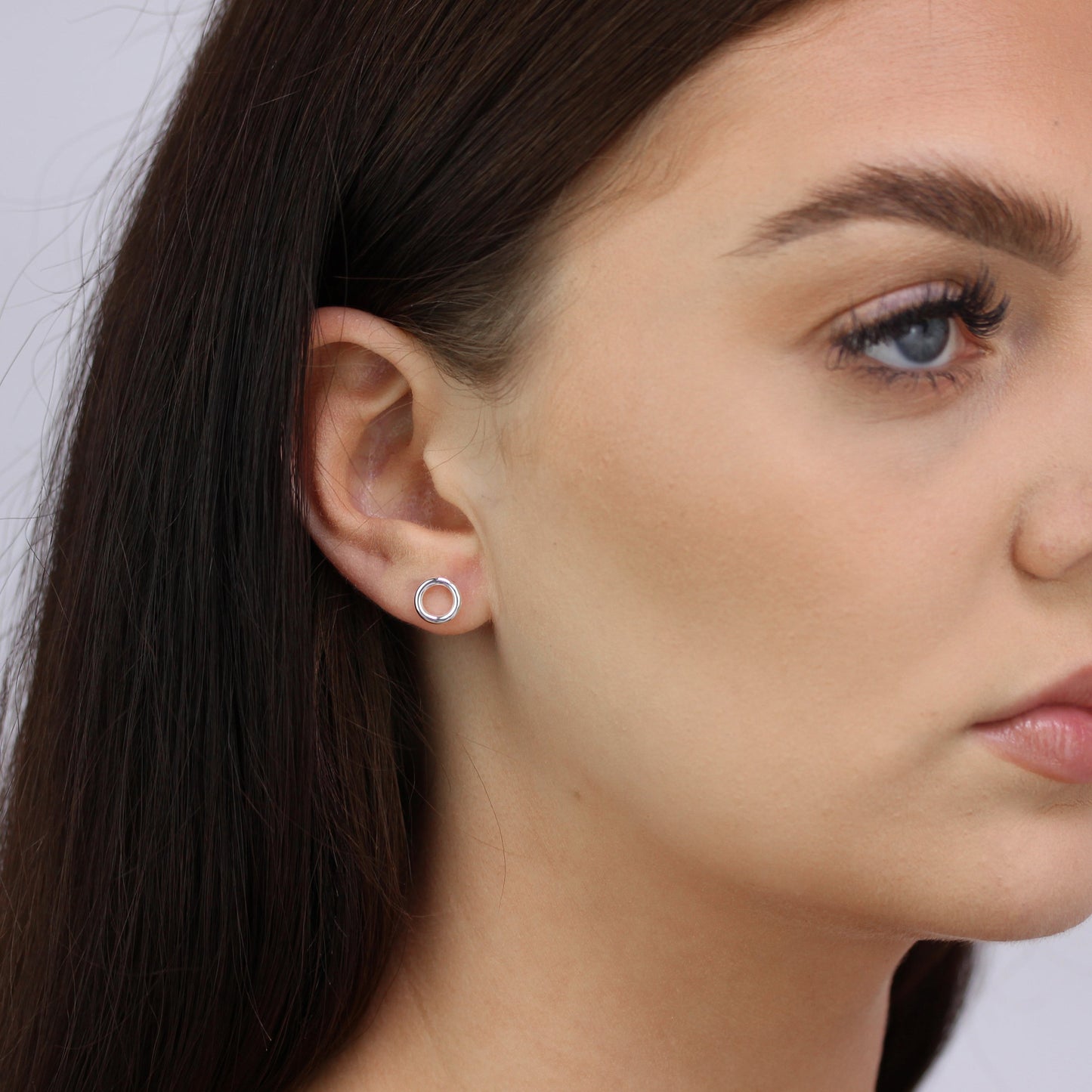Boucles d'oreilles à tige en argent sterling de 8 mm