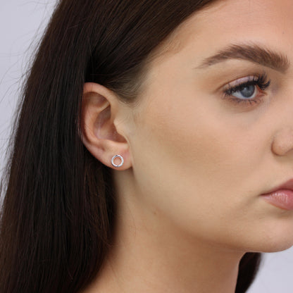 Boucles d'oreilles à tige en argent sterling de 8 mm