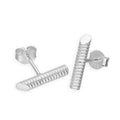 Boucles d'oreilles à tige texturées en argent sterling