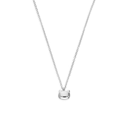 Collier tête de chat en argent sterling avec chaîne de 45 cm
