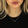 Collier en argent sterling avec nœud en ruban et chaîne de 45 cm