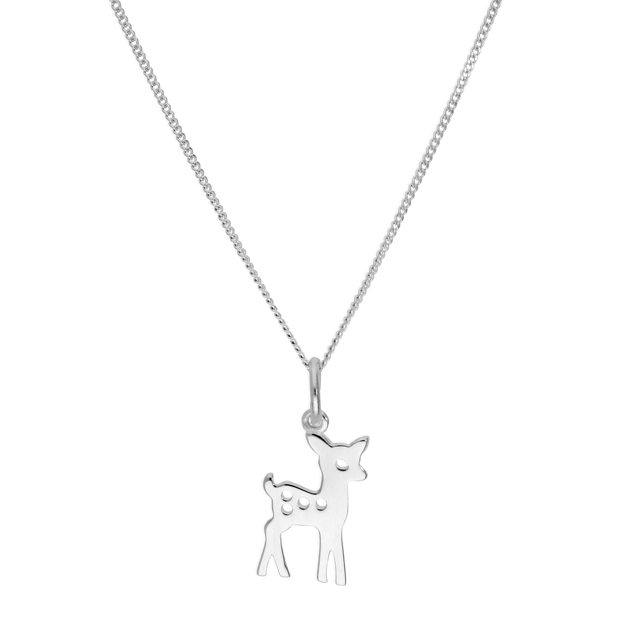Collier pendentif cerf en argent sterling de 40 à 55 cm