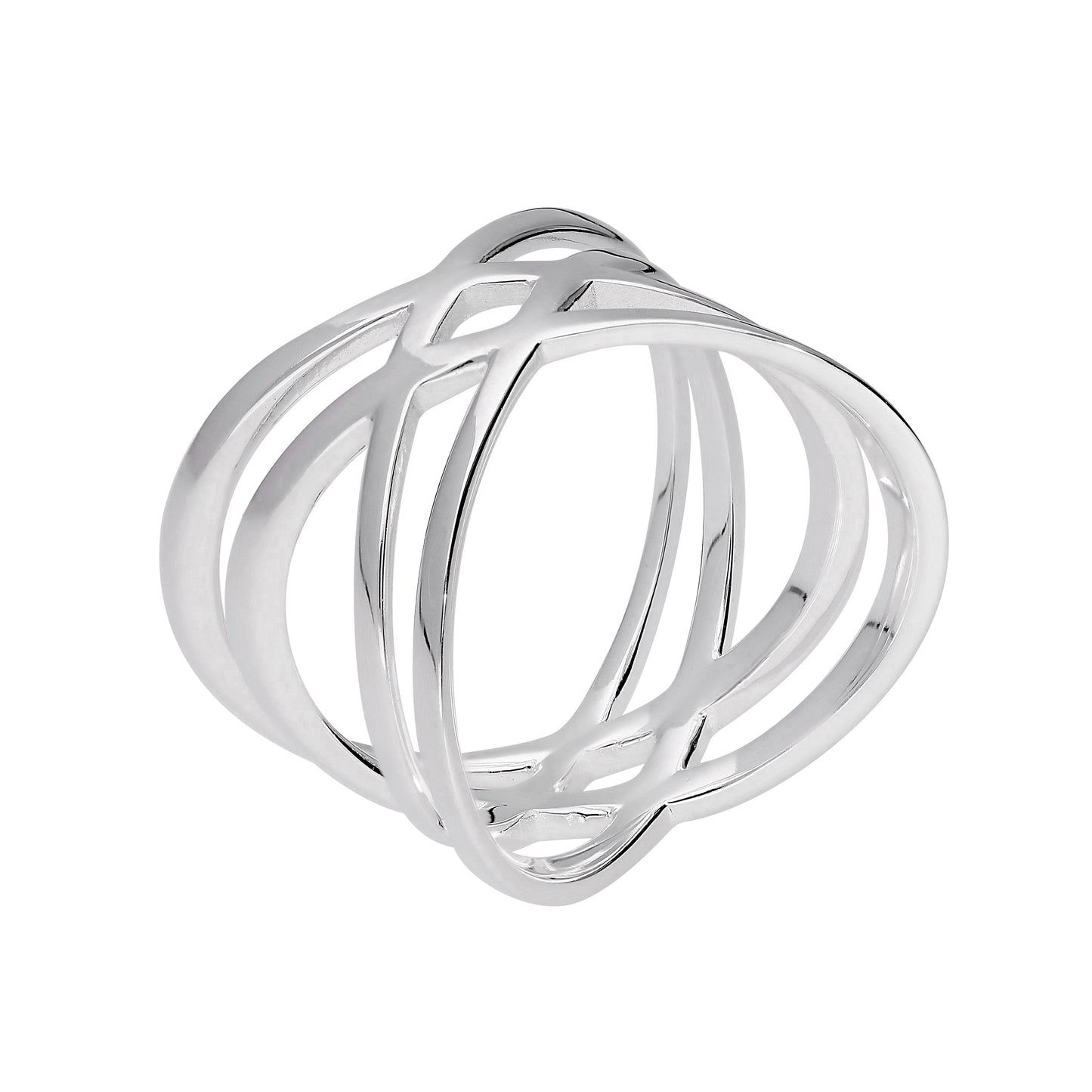 Bague en argent sterling à double croix